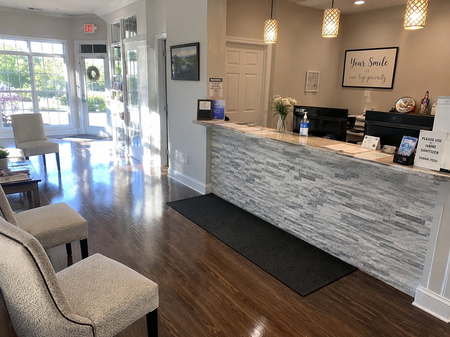Front offices cleaned by Bonnie's Cleaning Services